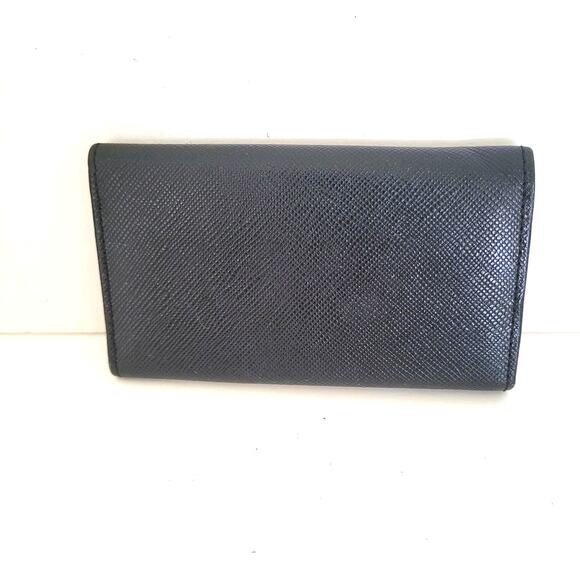 Burberry Key Hooks Holder Case Wallet Logo Black Leather Designer Nova Lining - Picture 2 of 10